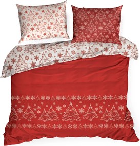 VIANOČNÉ OBLIEČKY Z MIKROVLÁKNA RUBI 200X220 CM, 2 KS 70X80 CM VZOROVANÉ