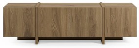 TV stolík v dekore duba v prírodnej farbe 180x55x35 cm Volia – Marckeric