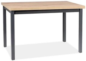 Jednoduchý jedálenský stôl 120, dub artisan/čierna