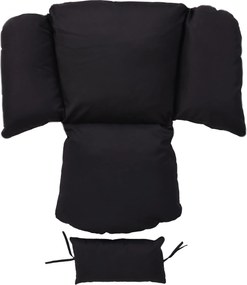 MultiGarden Závesné hojdacie kreslo do 120 kg - čierne MultiGarden