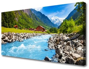 Obraz Canvas Hory rieka príroda 140x70 cm