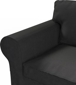 Poťah na sedačku Ektorp (rozkladacia, pre 2 osoby) STARÝ MODEL farba produktu čierna látka zapletaná