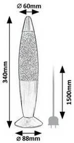 Rabalux 76008 dekoratívna lávová LED lampa Glitter rainbow2