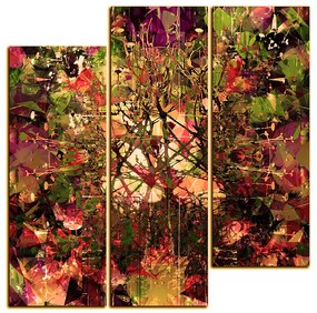 Obraz na plátne - Kvetinové grunge pozadia - štvorec 3108FC (105x105 cm)