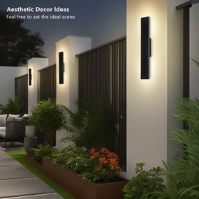 Brilagi - LED solárne nástenné svietidlo SUN LED/4W/230V 60 cm 4000 mAh IP44