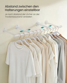 Set dvoch nástenných stojanov na oblečenie HSR140W02 (2 ks)