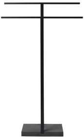 Čierny kovový stojan na uteráky Blomus, výška 86 cm