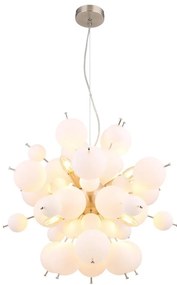 Globo 15633HO - Luster na lanku UDO 6xE14/25W/230V pr. 55 cm biela