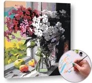 Maľovanie podľa čísel ZA OKNOM  – stredná náročnosť