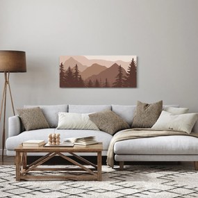 Obraz - Hnedé pohorie N⁰2 (120x50 cm)