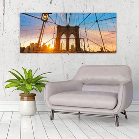 Obraz - Brooklynský most, Manhattan, New York (120x50 cm)