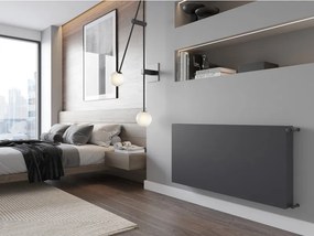 Mexen, Mexen Flat CF22 panelový radiátor 600 x 800 mm, bočné pripojenie, 1266 W, antracit - W422F-060-080-66