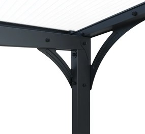 Hliníkový vchodový prístrešok BestBerg PD-4A / 4,3 m² / sivý