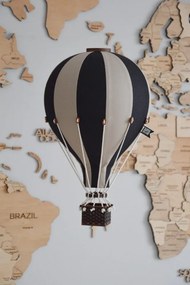 Dekoračný lietajúci balón čierna/krémová – dekorácia do detskej izby M-33cm x 20cm