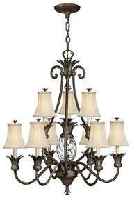 Hinkley HK-PLANT10-PZ - Luster na reťazi PLANTATION 10xE14/40W/230V bronzová