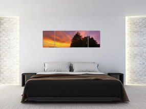 Farebný západ slnka - obraz
