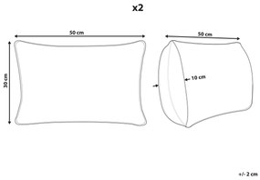 Jutový vankúš geometrický vzor 30 x 50 cm viacfarebný PULICAT Beliani