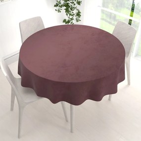 Biante Veľký zamatový okrúhly obrus Velvet Premium SVP-019 Hnedofialový Ø 200 cm