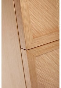 Nočný stolík z dubového dreva v prírodnej farbe Herringbone – Hübsch