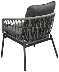 Autronic BONTEC Záhradná sedacia súprava, kov, polyratan, sivá, AZ-L1880 GREY Farba: Šedá