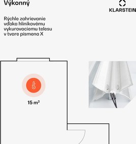 Klarstein Bansin Smart 1500, konvektor, 1500 W, ovládanie cez aplikáciu