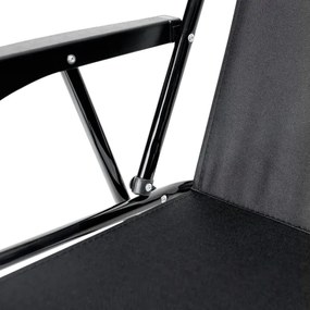 Skladacia kempingová stolička čierna