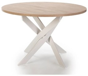 Okrúhly jedálenský stôl s doskou v dubovom dekore ø 120 cm Ther – Marckeric