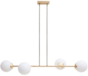 Luster na lanku FIRA 4xE27/60W/230V zlatá