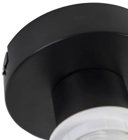 Stropné svietidlo s plyšovým tienidlom staroružové so zlatom 20 cm - Combi čierne