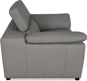 Moderné kožené kreslo LOREN II, sivá (madras - 128 grey)