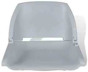 Sedadlo do člna, sklápacie operadlo bez vankúša sivé 48x51x41cm