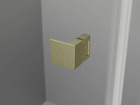Mexen Lunar-B, výklopný sprchový kút ľavý 100 x 80 cm, 8mm číre sklo, zlatý kartáčovaný - 832-100-080-55-00-L