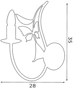 Nástenné svietidlo SUMMER 1xE14/60W/230V
