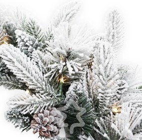 Vianočný veniec Zasnežený 50 LED 60 cm