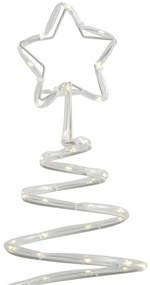 Sada 4 vianočných kolíkových svetiel biely vianočný stromček vrátane LED IP44 - Puno