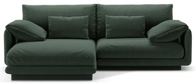 Tmavozelená rohová pohovka (ľavý roh) Torino – Micadoni Home