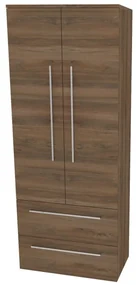 Mereo, Mereo Bino, kúpeľňová skrinka vysoká 163 cm, dvojitá, Multidecor, Orech Pacifik tabákový, MER-CN699OPT2