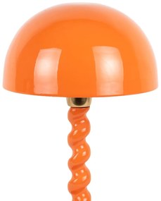 Oranžová stolová lampa s kovovým tienidlom (výška 39 cm) Prisa – Leitmotiv