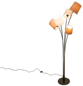 Stojacia lampa Levels biela béžová hnedá