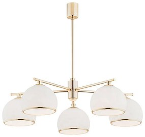 Argon 2088 - Luster na tyči MARBELLA 5xE27/15W/230V mosadz