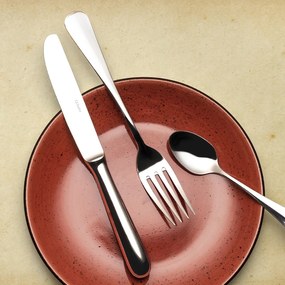 Príborový set 24 ks - nôž s dutou rúčkou a krátkou čepeľou – Baguette postriebrený - 100942