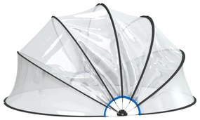 Bazénová kupola s držiakom okrúhla 500x250 cm PVC