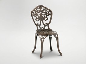 Garden Line Hliníková stolička „DANBURY“ antická bronzová 45 x 52 x 87 cm *4034