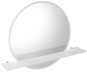 Sapho Sapho, VISO guľaté zrkadlo s LED osvetlením a policou, ø 80cm, biela mat, VS080-01