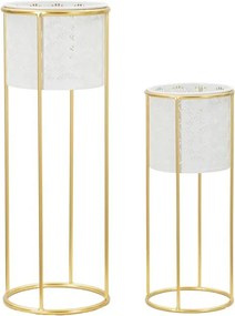 Sada 2 ks stojanů na květiny Whity bílá