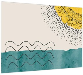 Obraz - Abstraktná maľba pláže N⁰1 (70x50 cm)