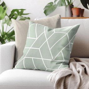 Goldea bavlnená obliečka na vankúš - mozaika na šalviovom 45 x 45 cm