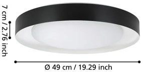 Eglo 99783 - LED Stmievateľné stropné svietidlo LAURITO LED/24W/230V 3000-6500K+DO