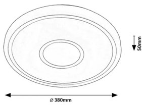 Rabalux 71117 - LED stropné svietidlo TAYTUM LED/25W/230V 3000K