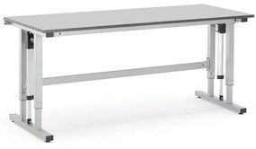 Elektricky výškovo nastaviteľný dielenský stôl MOTION, nosnosť 400 kg, 2000x800 mm